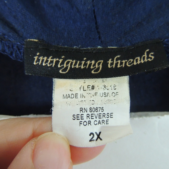 3x$20 Intriguing Threads Bolero Dark Blue Sz 2XL - Picture 4 of 4